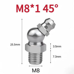 Durable stainless steel grease nipple for car, truck, and heavy vehicle maintenance