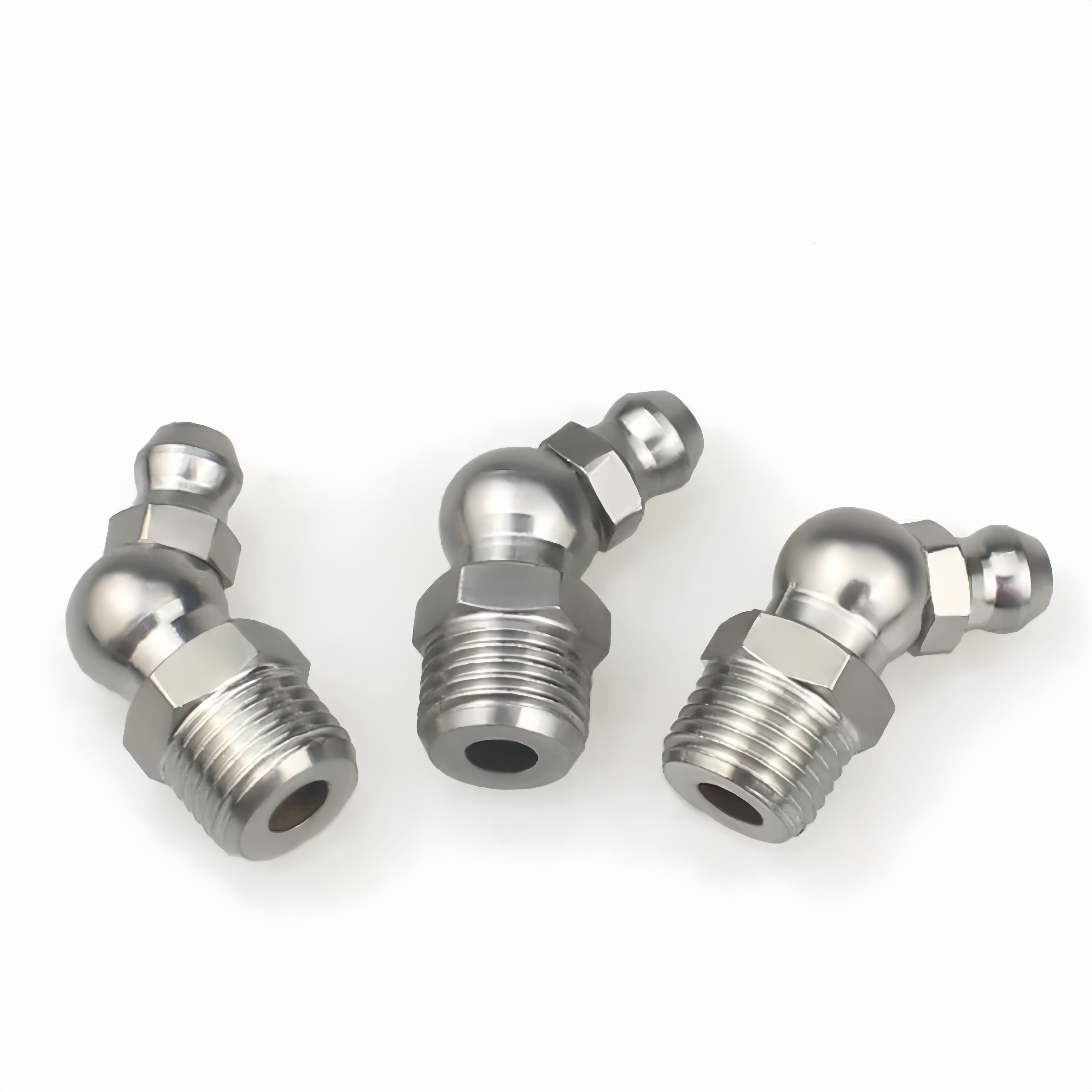 Heavy-duty stainless steel grease nipples for automotive lubrication systems
