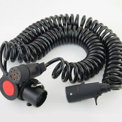 Conducto de cable espiral EBS de uno a dos conductores: conexión multinúcleo para remolques y tractores, para sistemas ABS, de iluminación y de alimentación