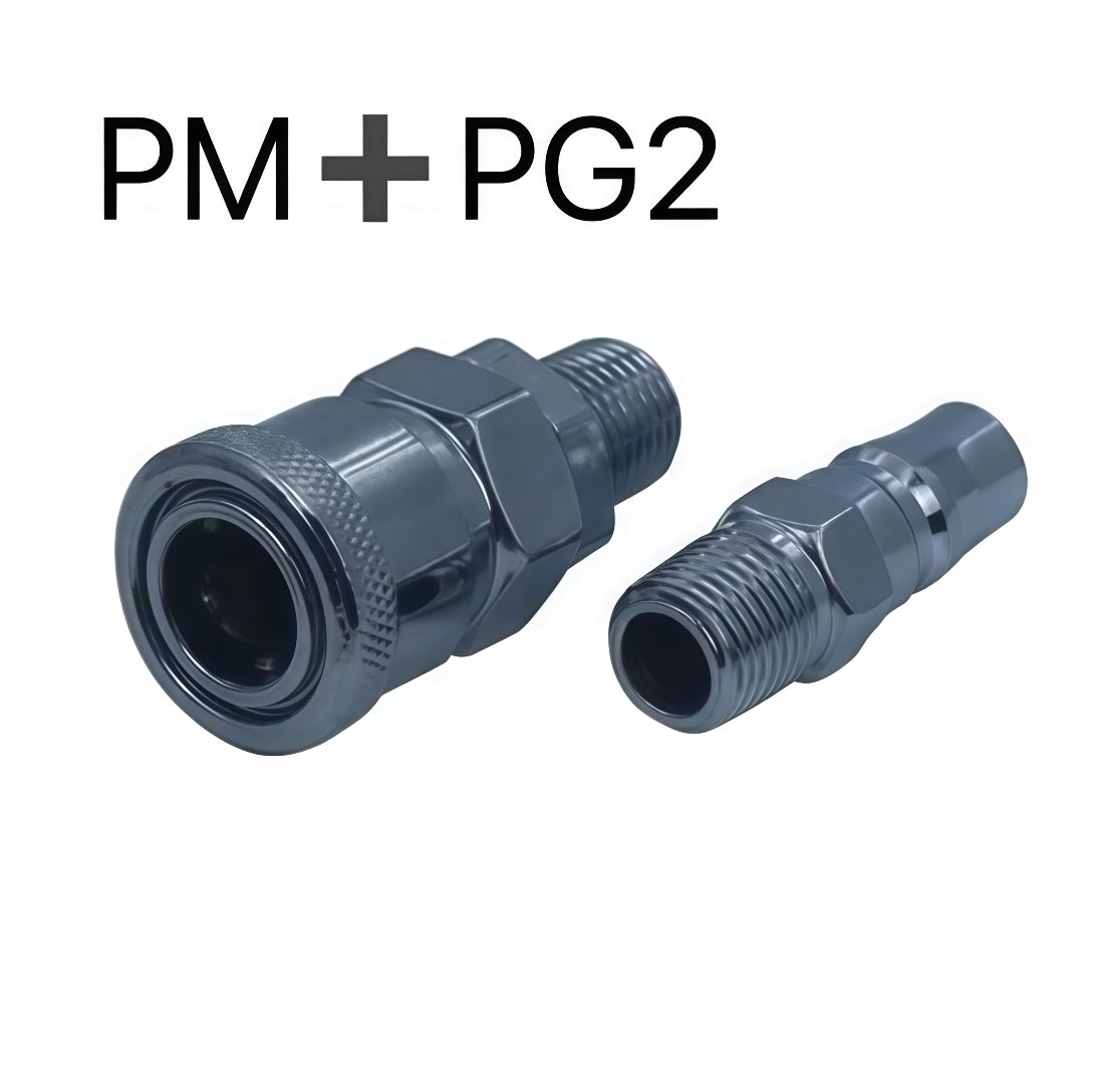Complete Type-C left-locking pneumatic connector set for vehicles and industrial use