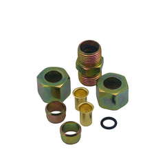 Durable alloy hose fitting for commercial vehicle pneumatic systems