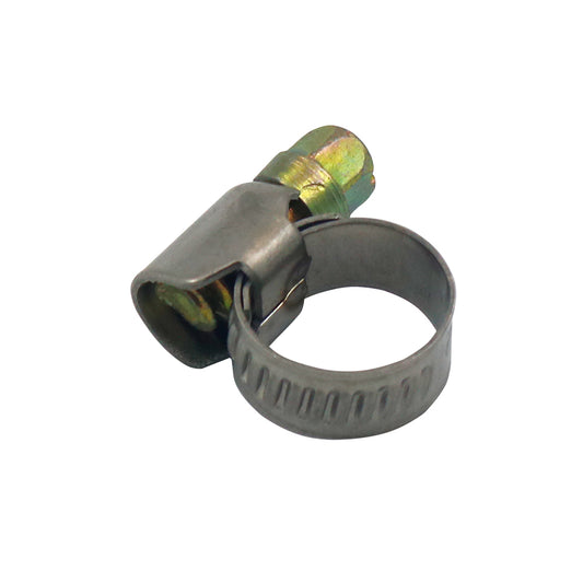 Galvanized steel adjustable hose clamp for truck and trailer tubing