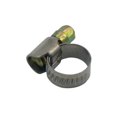 Galvanized steel adjustable hose clamp for truck and trailer tubing