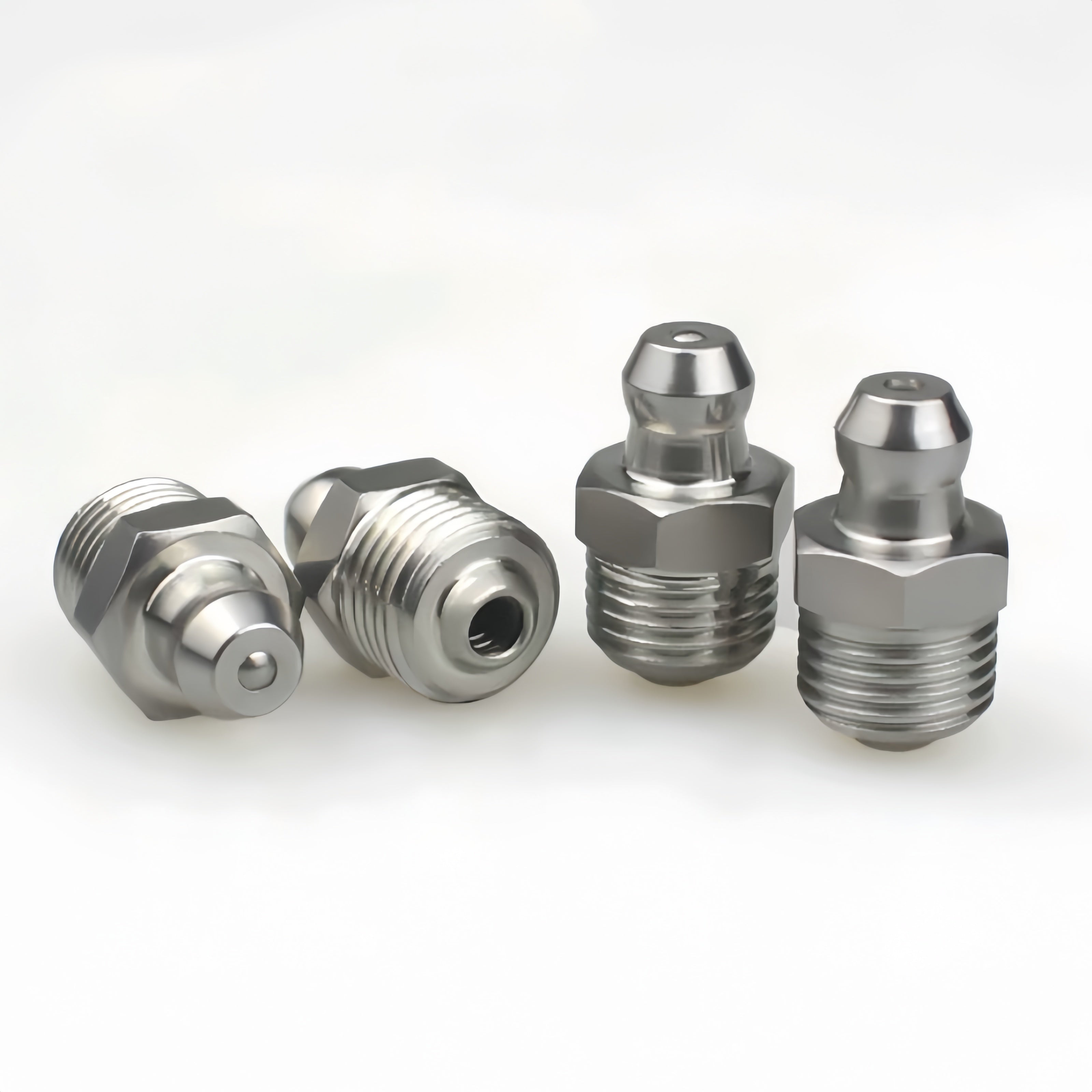 Straight and bent grease fittings for automotive and industrial applications