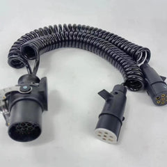 Conducto de cable espiral EBS de uno a dos conductores: conexión multinúcleo para remolques y tractores, para sistemas ABS, de iluminación y de alimentación