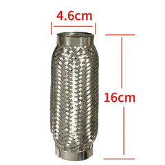 Universal Stainless Steel Exhaust Flex Pipe with Muffler – Noise Reducing, Vibration Absorbing