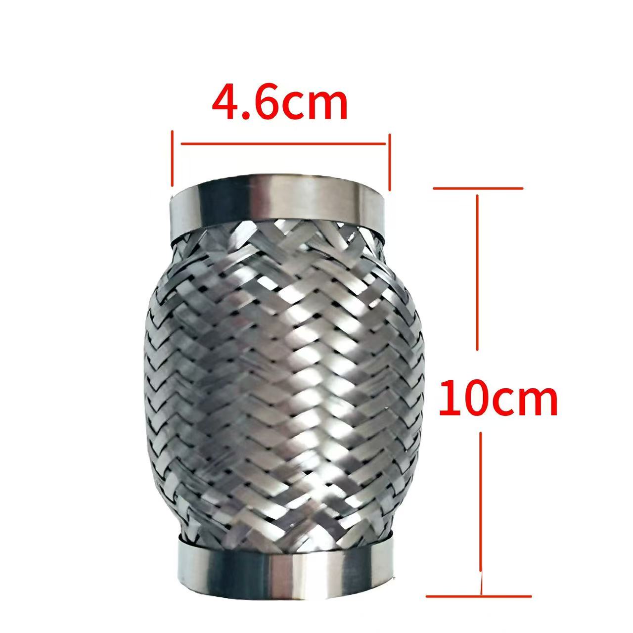 Automotive exhaust flex muffler pipe, universal fit and vibration control